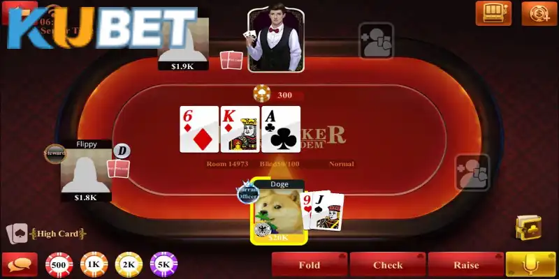 Poker Texas Hold'em tại Kubet thu hút đông đảo tay chơi